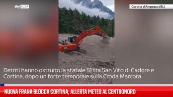Nuova frana blocca Cortina, allerta meteo al Centronord