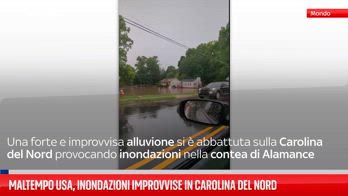 Maltempo Usa, inondazioni improvvise in Carolina del Nord