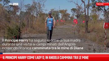 Il principe Harry come lady D, in Angola cammina tra le mine