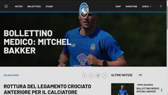 atalanta bakker infortunio