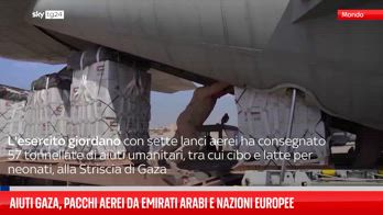 Aerei lanciano aiuti umanitari su Gaza