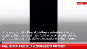 Gaza, colpita la sede della Mezzaluna Rossa palestinese