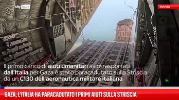 Gaza, l’Italia ha paracadutato i primi aiuti sulla Striscia