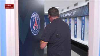 psg supercoppa udine spogliatoio video