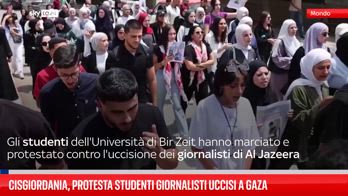 ERROR! Cisgiordania, protesta studenti giornalisti uccisi a Gaza