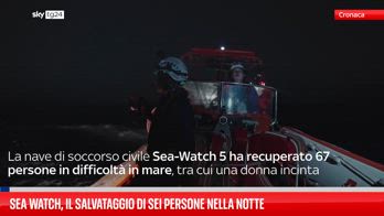 Sea Watch, il salvataggio di sei persone nella notte