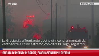 Ondata di incendi in Grecia, evacuazioni in piÃ¹ regioni