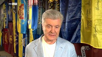 L'ex presidente ucraino Petro Poroshenko ospite a SkyTg24