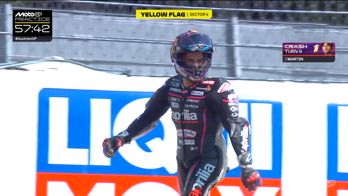 martin aprilia caduta prove libere gp austria