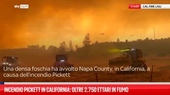 Incendio Pickett in California: oltre 2.750 ettari in fumo