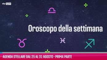 Agenda stellare dal 25 al 31 agosto - Prima parte