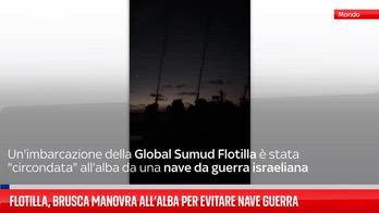 Flotilla, brusca manovra all’alba per evitare nave guerra