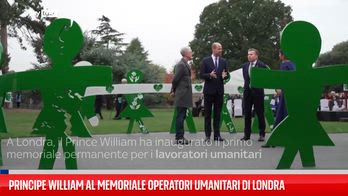 Uk, principe William al Memoriale Umanitario Globale a Gunnersbury Park