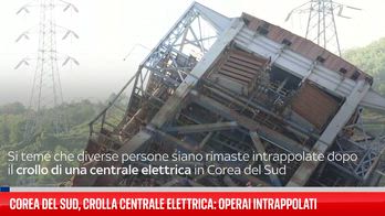 Crollo centrale elettrica Corea del Sud: operai intrappolati
