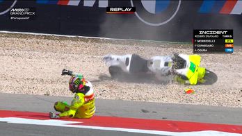morbidelli caduta motogp portogallo video