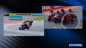 PROVA PARTENZA BAGNAIA E SKY TECH