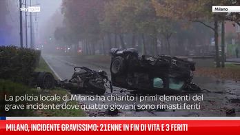 Scontro violentissimo a Milano: 21enne in fin di vita, 3 feriti