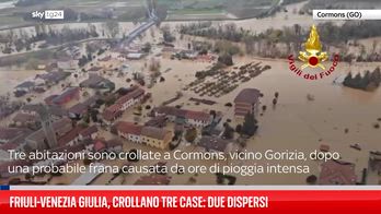 Friuli-Venezia Giulia, crollano tre case: due dispersi