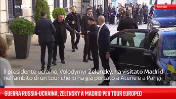 Guerra Russia-Ucraina, Zelensky a Madrid per tour europeo