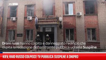 Ucraina, droni russi danneggiano l'edificio della redazione di Suspilne a Dnipro