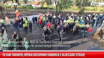Ex Ilva Taranto, operai occupano fabbrica e bloccano strade