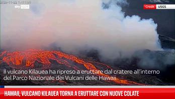 Colate di lava dal vulcano Kilauea alle Hawaii