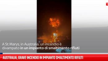 Incendio impianto smaltimento rifiuti a Sydney