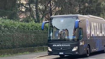 atalanta coppa italia arrivo stadio video