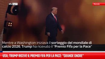 Usa, Trump riceve il Premio Fifa per la Pace: “Grande onore”