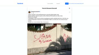 ERROR! Minacce a Meloni, Scritta contro la Premier con la sigla delle Brigate Rosse