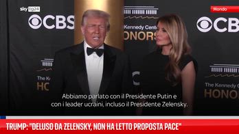 Trump: "Deluso da Zelensky, non ha letto proposta pace"