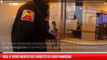 Usa, il video inedito dell'arresto di Luigi Mangione
