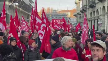 Sciopero 12 dicembre, manifestazione e corteo CGIL a Torino
