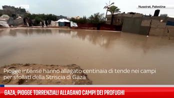 Gaza, piogge torrenziali allagano campi dei profughi