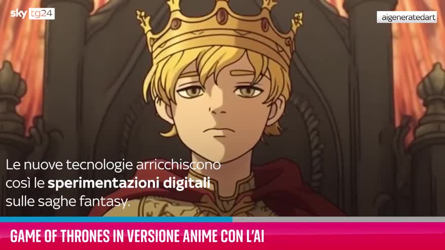 VIDEO Game of Thrones in versione anime con l'AI