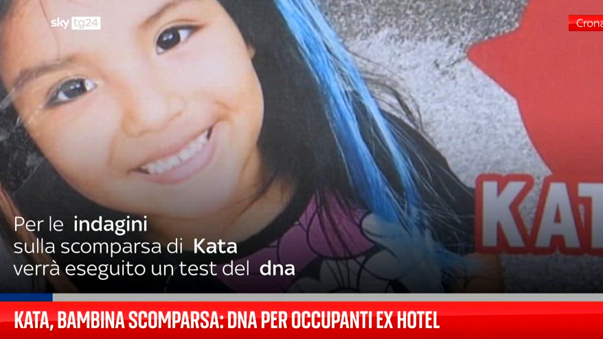 Kata, bambina scomparsa: test Dna per occupanti ex hotel