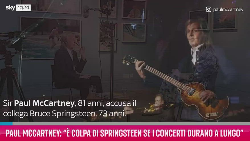 VIDEO Paul McCartney, l'accusa a Bruce Springsteen