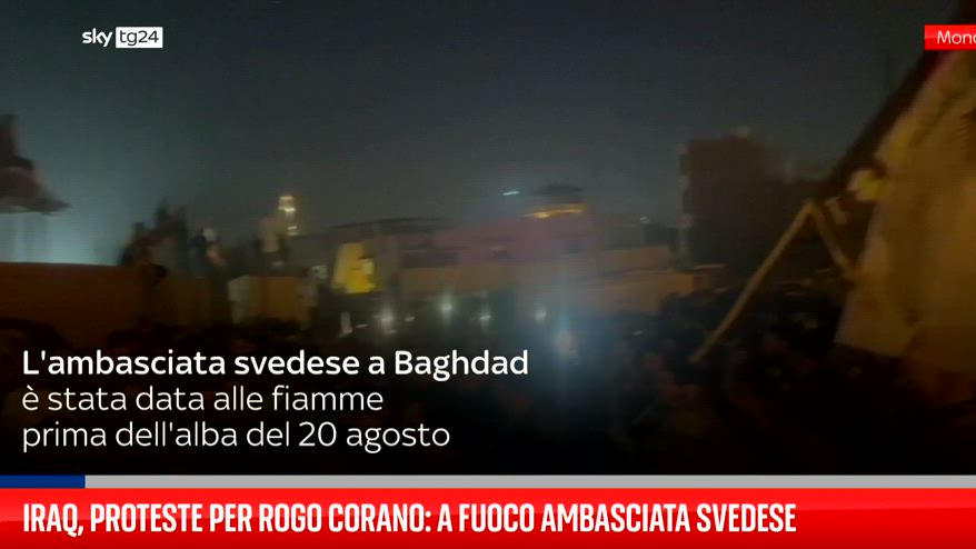 Proteste contro rogo Corano, a fuoco ambasciata svedese a Baghdad