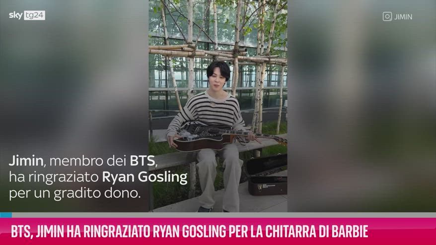VIDEO Barbie, Jimin ringrazia Ryan Gosling per la chitarra
