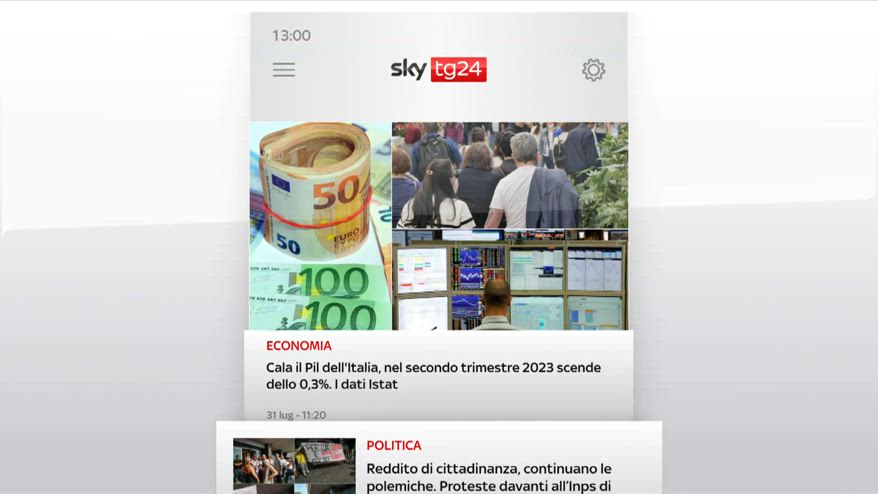 I titoli di SkyTG24 del 31 luglio, edizione delle 13