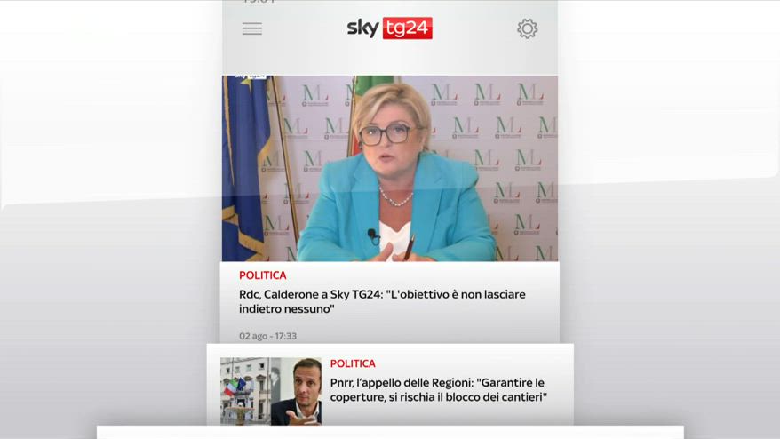 I titoli di Sky TG24 del 2 agosto: edizione delle 19
