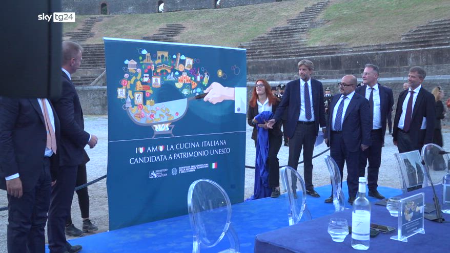 Pompei, svelato logo per Cucina Italiana Patrimonio Unesco