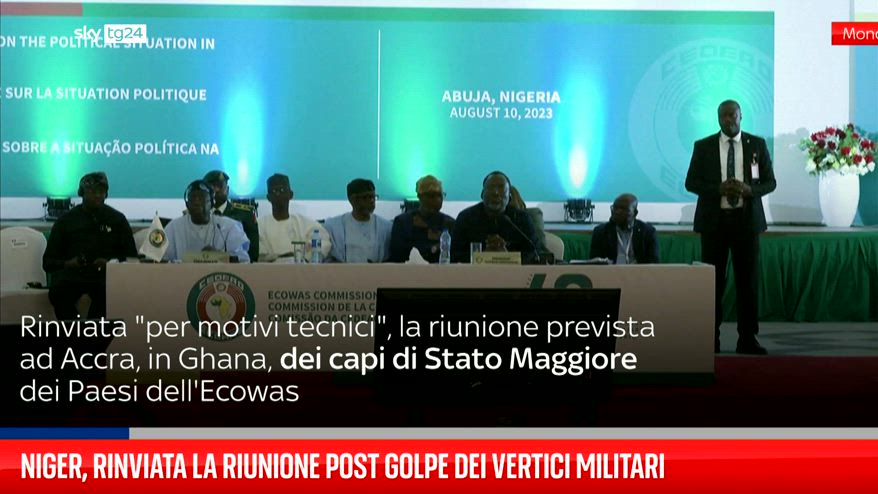 Niger, rinviata la riunione post golpe dei vertici militari