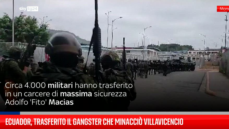 Ecuador, trasferito il gangster che minacciò Villavicencio