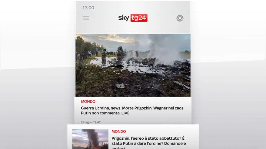 I titoli di Sky TG24 del 24 agosto, edizione delle 13:00