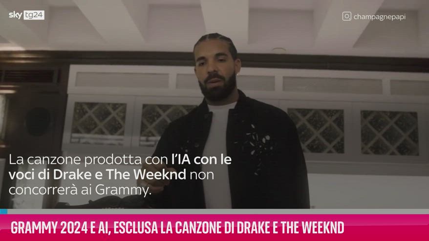 VIDEO Grammy 2024 e AI, fuori il brano di Drake e The Weeknd