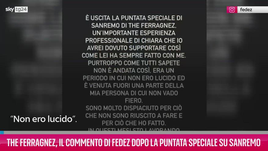VIDEO The Ferragnez, commento di Fedez su Speciale Sanremo