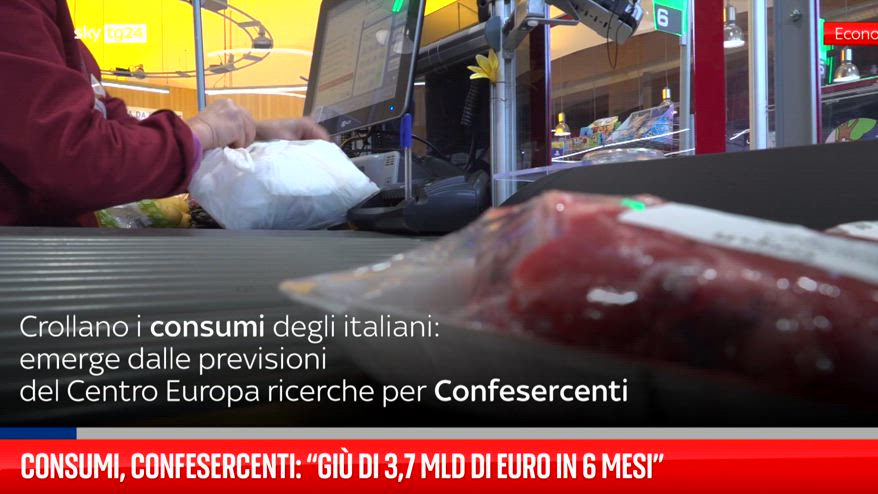 Confesercenti: ?Consumi gi� di 3,7 miliardi di euro in sei mesi?