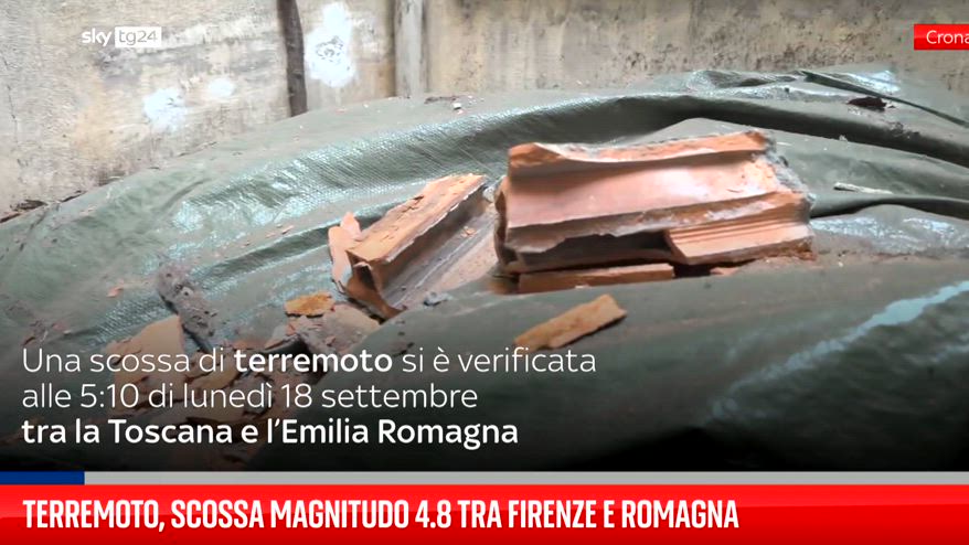 Terremoto, forte scossa tra la Toscana e l'Emilia Romagna