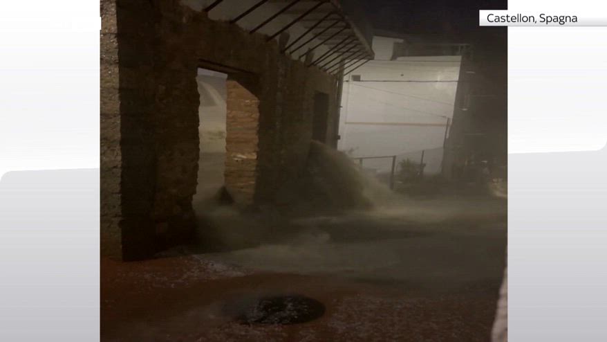 Ciclone mediterraneo con alluvione a Castellon in Spagna
